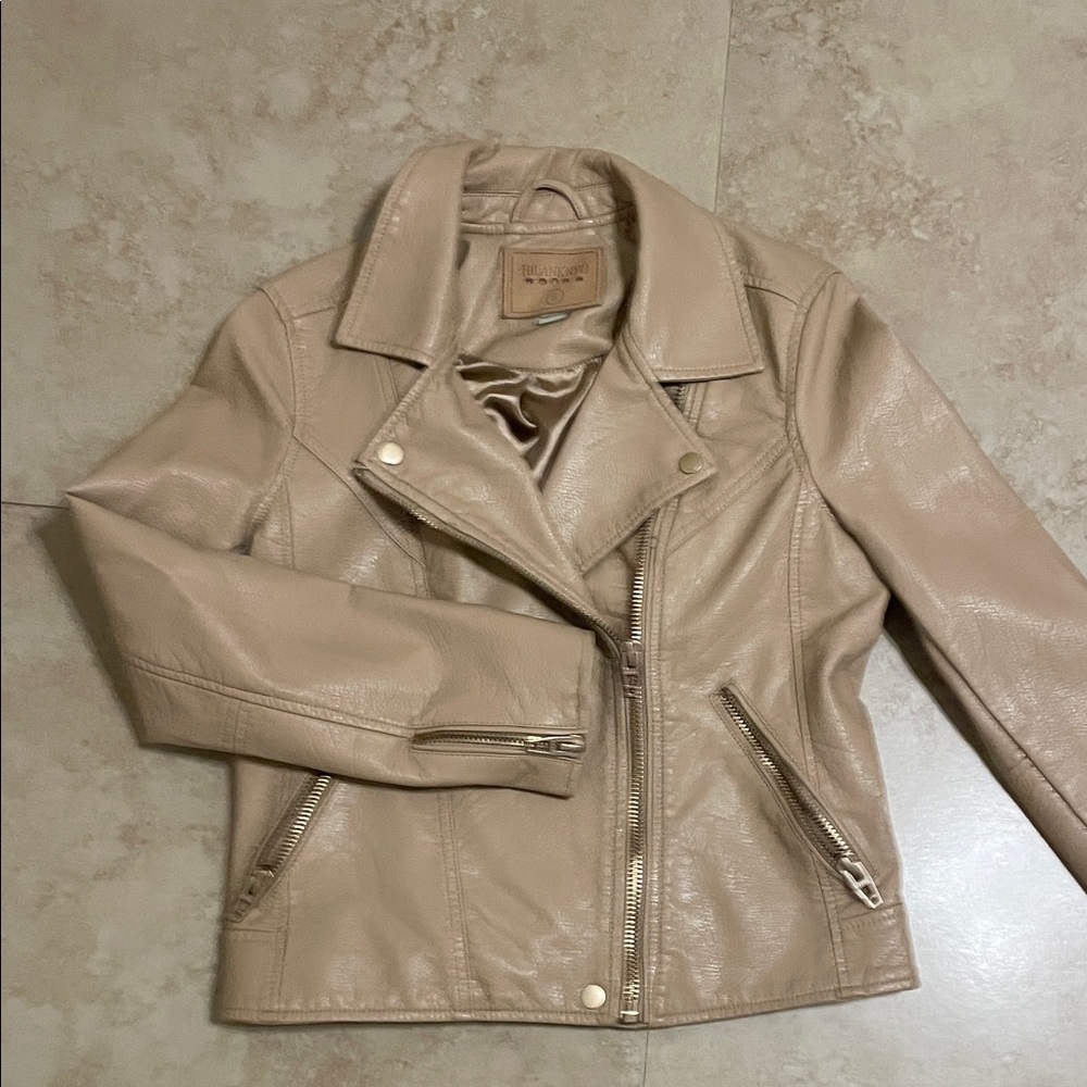 Blank NYC Beige Leather Jacket - Picture 3 of 11